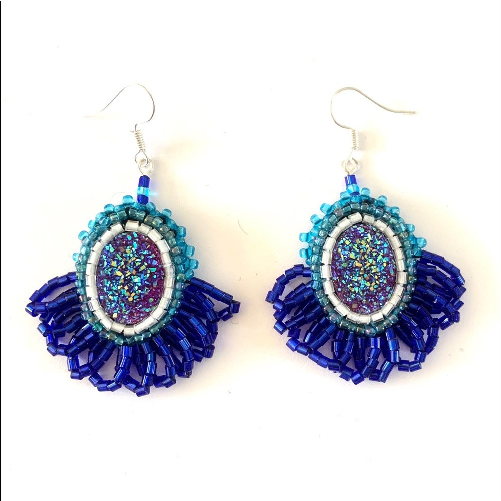 Super Cute Artisan hand beaded earrings